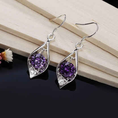 925 Sterling Silber Ohrringe - Eleganter Schmuck mit Amethyst - NiZED