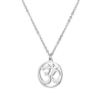 Unift Buddhismus Hindu Yoga Om Aum Halskette - Übernatürlicher Talisman aus Edelstahl