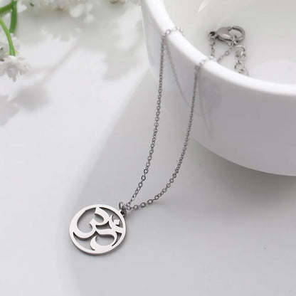 Unift Buddhismus Hindu Yoga Om Aum Halskette - Übernatürlicher Talisman aus Edelstahl