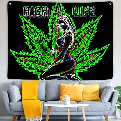 Psychedelic trippy weed xxx Schwarzlichtposter