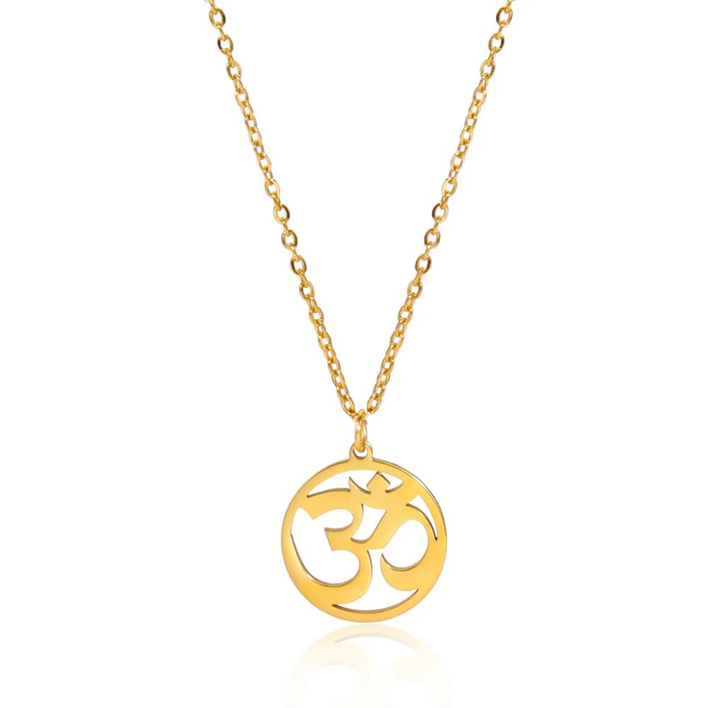 Unift Buddhismus Hindu Yoga Om Aum Halskette - Übernatürlicher Talisman aus Edelstahl