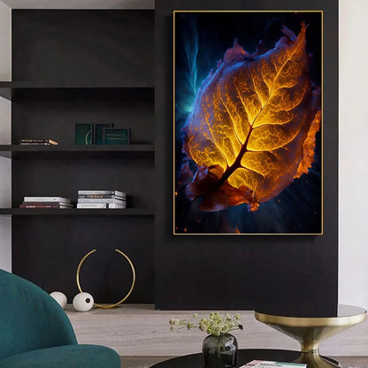 Lotus Gold Neon Poster