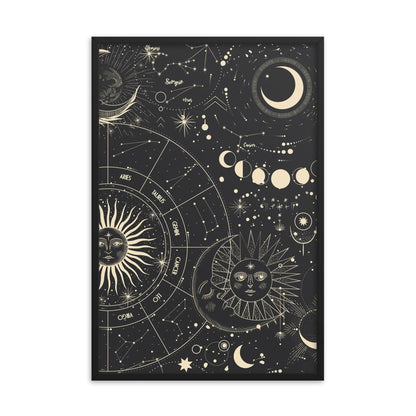 Astrologie Gerahmtes Poster