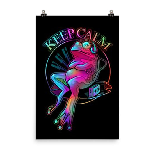 Keep Calm Frog - Poster