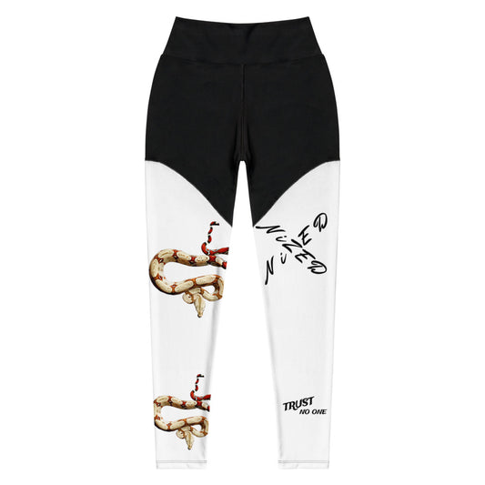 NiZED Trust No One Black n White Leggings