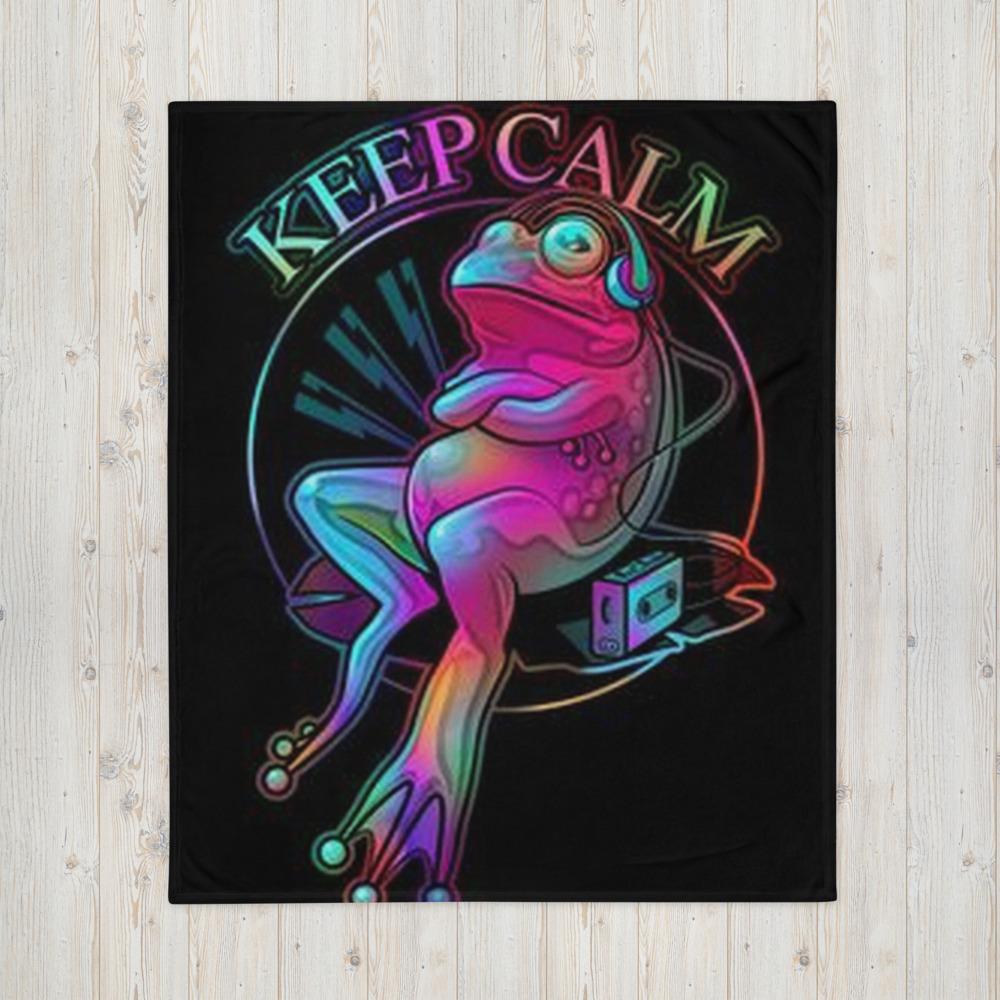 Keep Calm Frog - Kuscheldecke